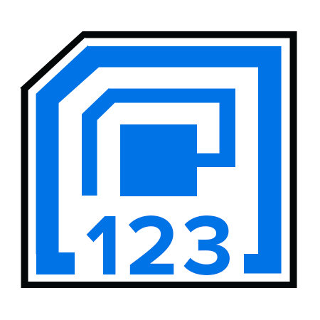 123RFID Software Icon Blue Black Outline 450x450