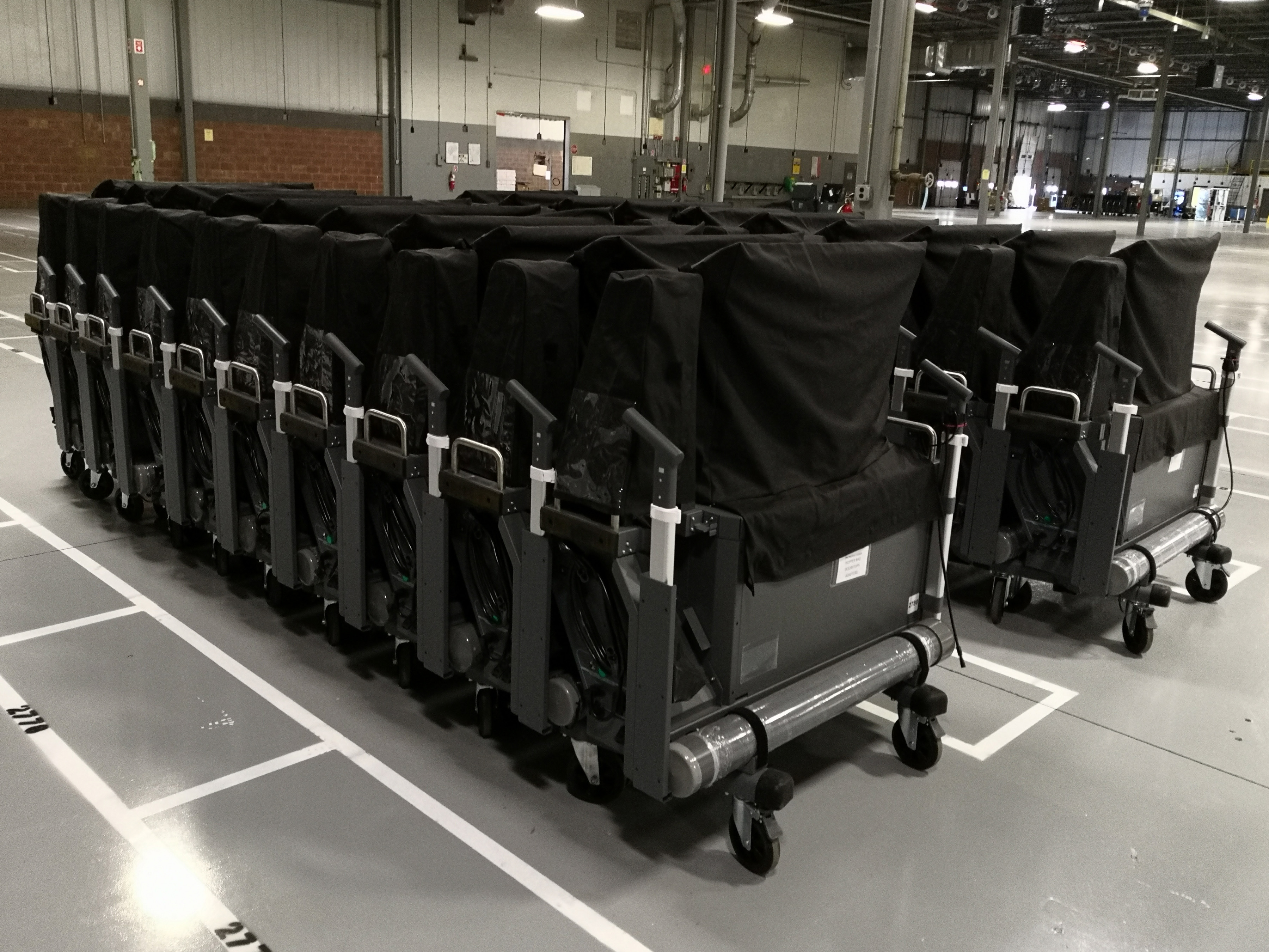 Philadephia's voting equipment in a warehouse